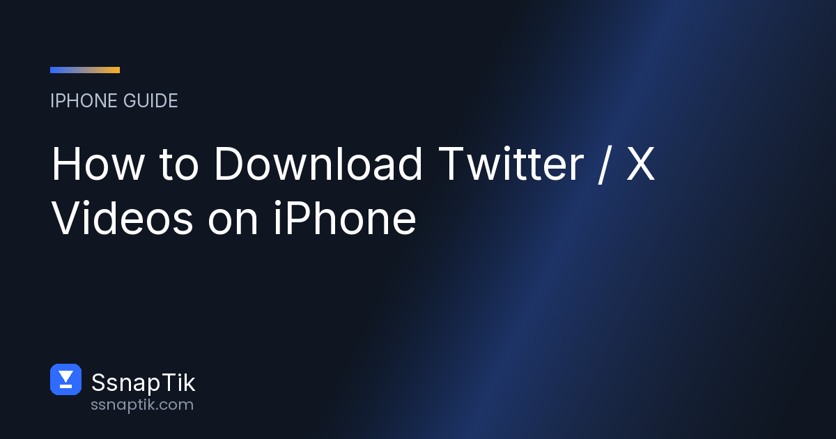 How to Download Twitter/X Videos on iPhone